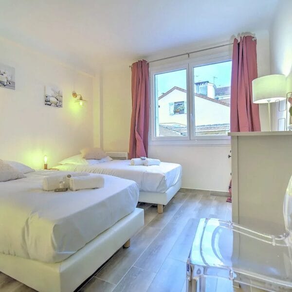 Cannes apartment: superb bright 4-room apartment, residence with elevator, open kitchen