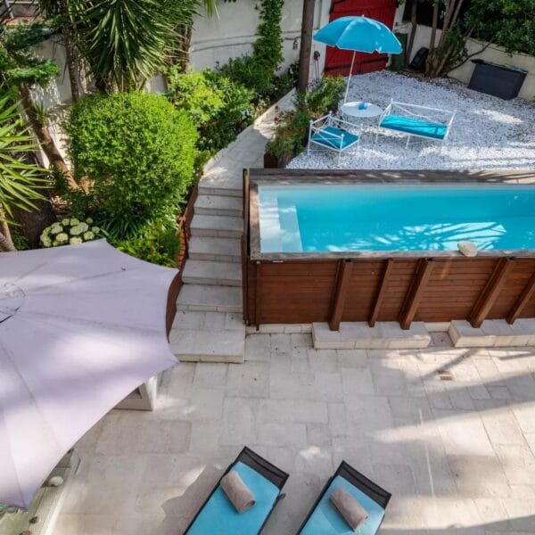 Maison Cannes Montfleury : 3 chambres, 3 bains, terrasse avec piscine et barbecue