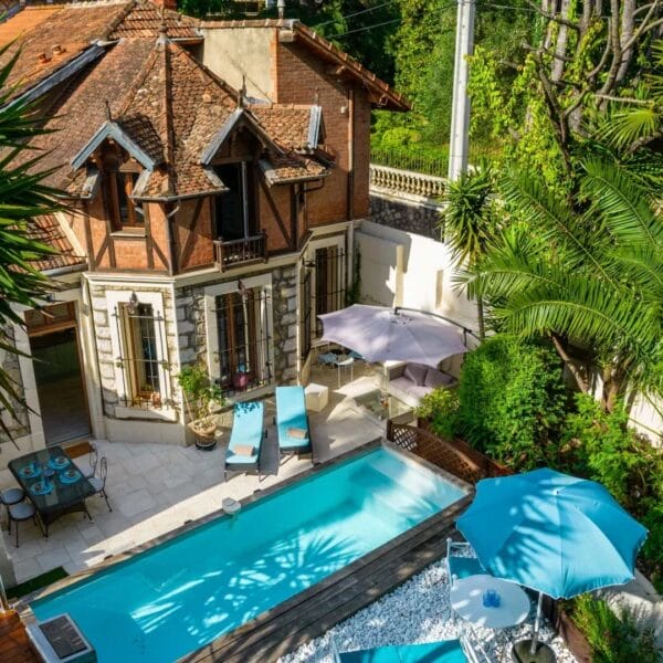 Maison Cannes Montfleury : 3 chambres, 3 bains, terrasse avec piscine et barbecue