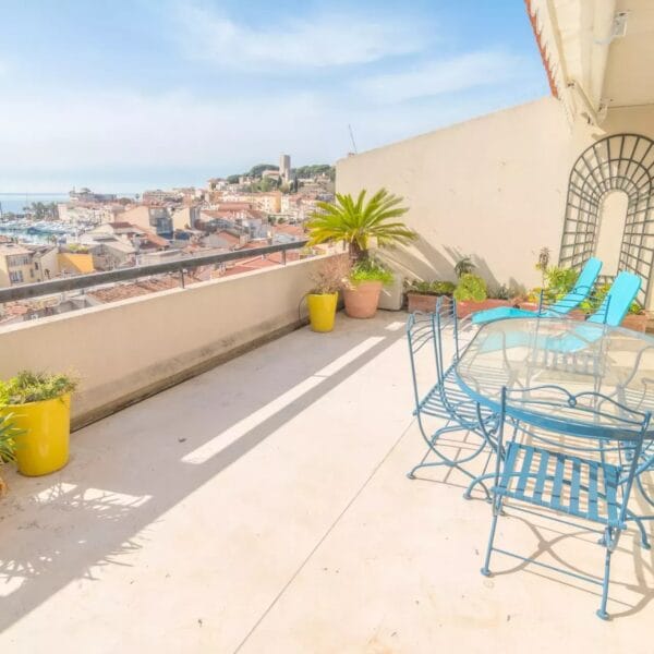 Appartement Cannes : superbe 4 pièces, vue mer panoramique