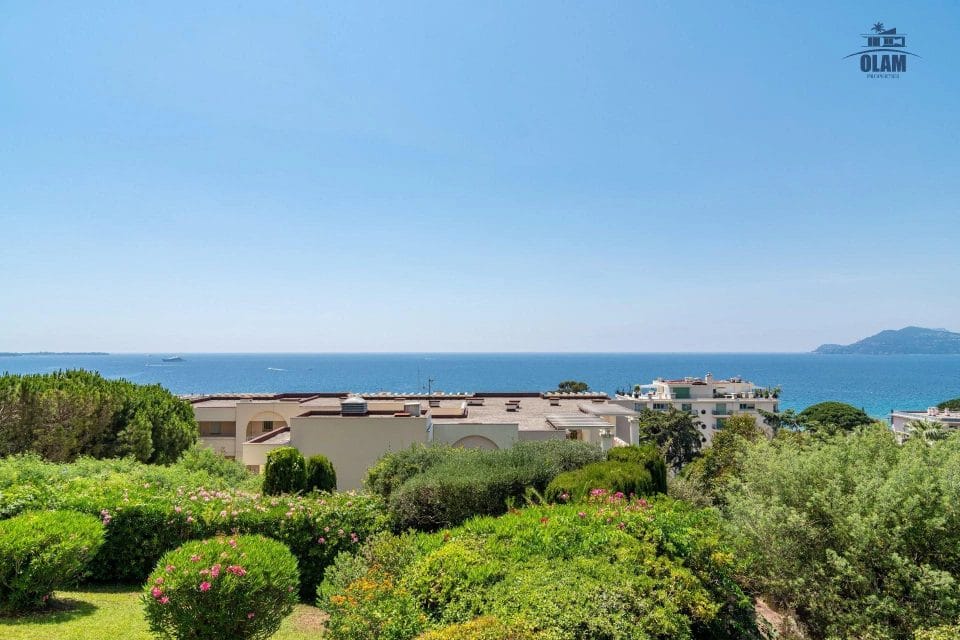 Appartement Cannes Croix des Gardes : cozy 2 pièces, terrasse vue mer panoramique