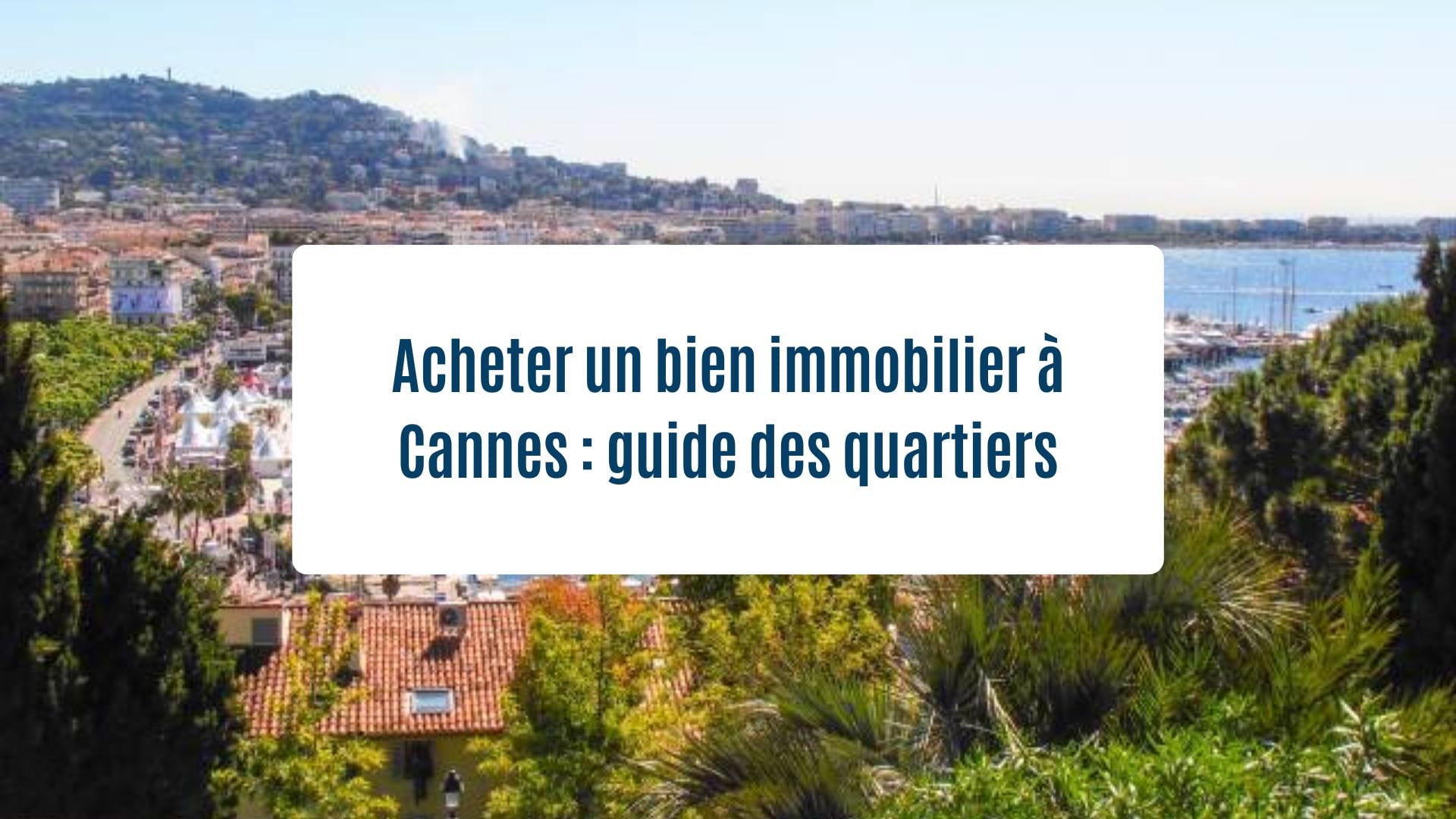 Actualités Olam Properties : Acheter un bien immobilier à Cannes guide des quartiers