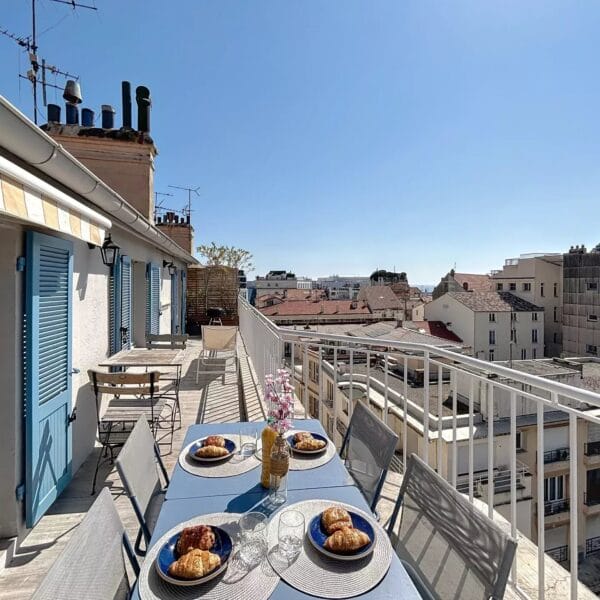 Cannes: Exceptional Wide duplex 5 BR Apartment 1 minute from the Palais + terraces